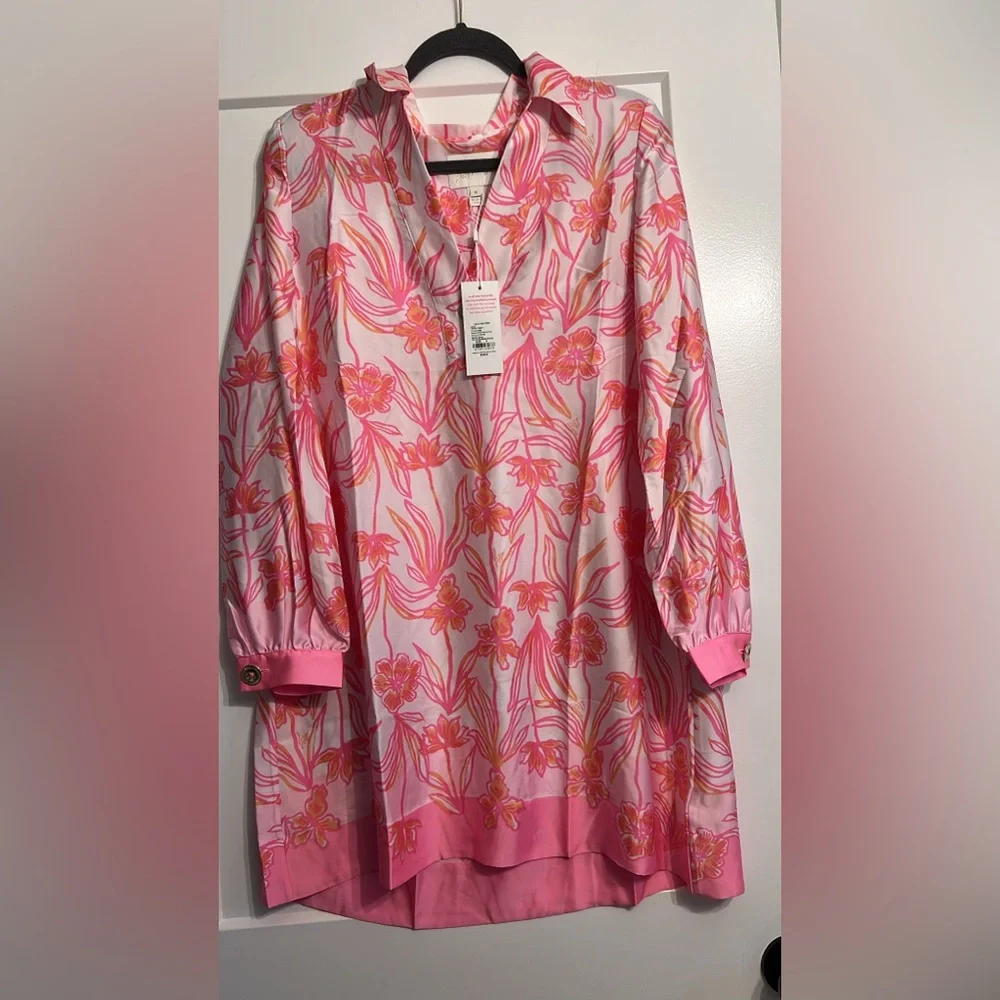Lilly Pulitzer Pink and Orange Floral Dress - Picture 1 of 3